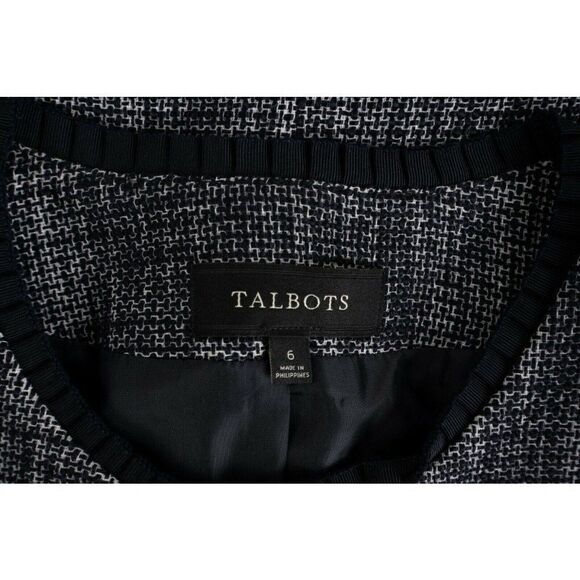 Talbots Womens Blazer Suit Jacket Sz 6 Navy Blue - Picture 6 of 6